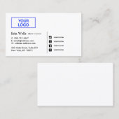 Berufliches Social Media-Symbol hinzufügen Visitenkarte (Vorne/Hinten)