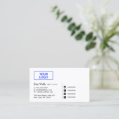 Berufliches Social Media-Symbol hinzufügen Visitenkarte (Stehend Vorderseite)