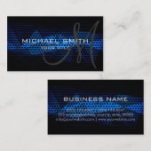 Berufliches Stahlmetall aus Blaustahl Visitenkarte (Vorne/Hinten)