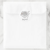 Berufliches Steak mit individuellem Rind Runder Aufkleber (Tasche)