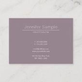 Berufliches stilvolles Clean Modern Salon Schlicht Visitenkarte (Rückseite)