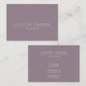 Berufliches stilvolles Clean Modern Salon Schlicht Visitenkarte (Vorne/Hinten)