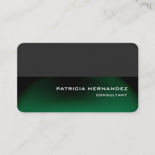 Berufliches, stilvolles Gray Green Modernes Elegan Visitenkarte