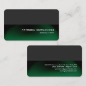 Berufliches, stilvolles Gray Green Modernes Elegan Visitenkarte (Vorne/Hinten)