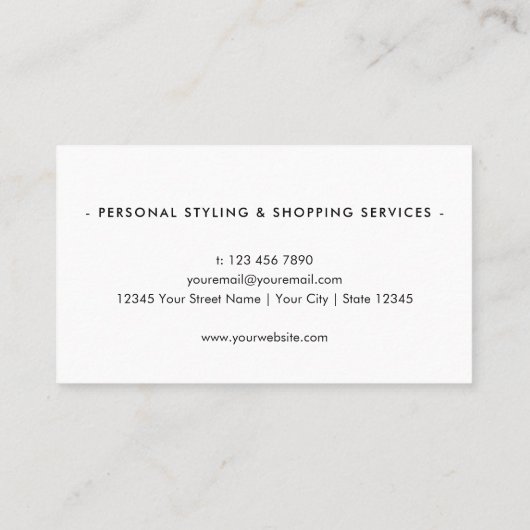 Berufliches stilvolles Hahnentrittmuster Schwarz-w Visitenkarte (Rückseite)