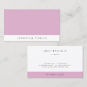 Berufliches stilvolles, modernes, Lila Weiß Visitenkarte (Vorne/Hinten)