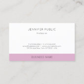 Berufliches stilvolles, modernes, Lila Weiß Visitenkarte (Rückseite)