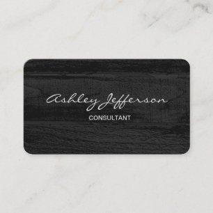 Berufliches stilvolles Skript-Trendy graues Holz Visitenkarte