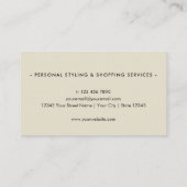 Berufliches, stylisches Hahnentrittmuster schwarz Visitenkarte (Rückseite)