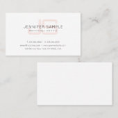 Berufliches, stylisches Monogram Einfach Schlicht  Visitenkarte (Vorne/Hinten)