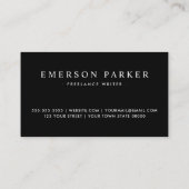 Berufliches stylisches satin grau-farbenes Logo Visitenkarte (Rückseite)