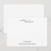 Berufliches Stylish Script Typografy Business Mitteilungskarte (Vorne/Hinten)