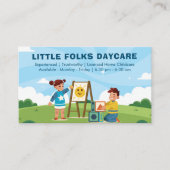 Berufliches Tagesgeschäft | Kinderbetreuung Visitenkarte (Vorderseite)