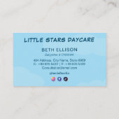 Berufliches Tagesgeschäft | Kinderbetreuung Visitenkarte (Rückseite)