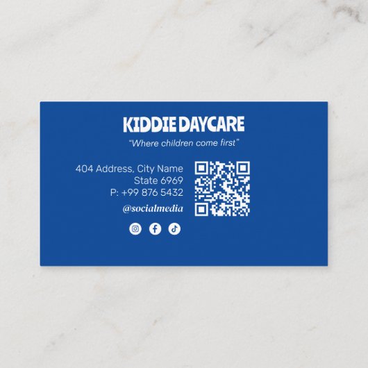 Berufliches Tagesgeschäft | Tiefblau Visitenkarte (Rückseite)