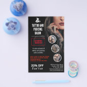 Berufliches Tattoo und Piercing Salon Business Flyer (Einzeln)