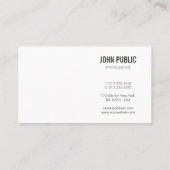 Berufliches Template Elegant Modernes Einfaches Visitenkarte (Rückseite)