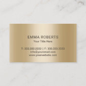 Berufliches Tree Logo Moderne Navy Blue & Gold Visitenkarte (Rückseite)