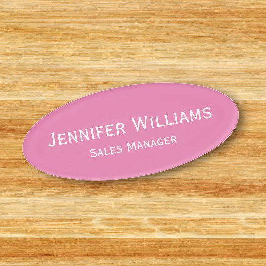 Berufliches Trendy Pink Office Business Magnetic Namenschild