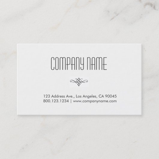 Berufliches u. minimales Weiß Visitenkarte (Vorderseite)