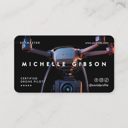 Berufliches UAV-Pilotprogramm des modernen Drohnen Visitenkarte (Vorderseite)