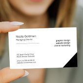 Berufliches und elegantes Firmenschwarz schlicht Visitenkarte