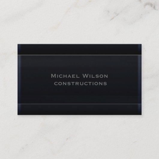 Berufliches und elegantes Schwarz Visitenkarte (Vorderseite)