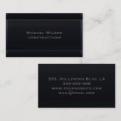 Berufliches und elegantes Schwarz Visitenkarte (Vorne/Hinten)