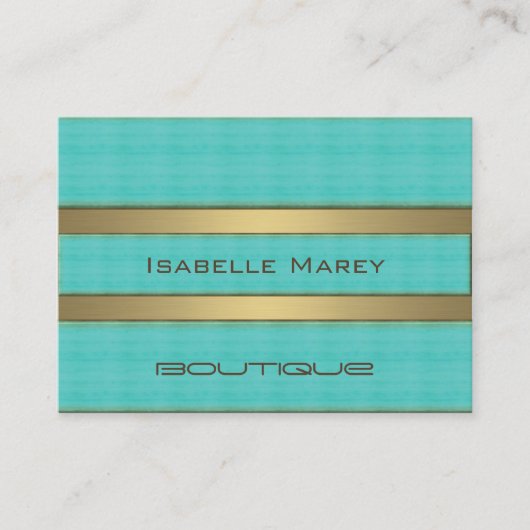 Berufliches und modernes türkisfarbenes Gold Visitenkarte (Vorderseite)