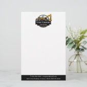 Berufliches Unternehmen für den Bau von Schweranla Briefpapier (Stehend Vorderseite)