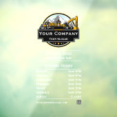 Berufliches Unternehmen für den Bau von Schweranla Fensteraufkleber (Blatt 3)