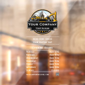 Berufliches Unternehmen für den Bau von Schweranla Fensteraufkleber (Blatt 2)