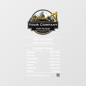 Berufliches Unternehmen für den Bau von Schweranla Fensteraufkleber (Blatt)