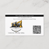 Berufliches Unternehmen für den Bau von Schweranla Visitenkarte (Rückseite)