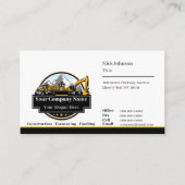 Berufliches Unternehmen für den Bau von Schweranla Visitenkarte (Vorderseite)