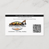 Berufliches Unternehmen für den Bau von Schweranla Visitenkarte (Rückseite)