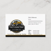 Berufliches Unternehmen für den Bau von Schweranla Visitenkarte (Vorderseite)