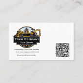 Berufliches Unternehmen für den Bau von Schweranla Visitenkarte (Rückseite)