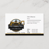 Berufliches Unternehmen für den Bau von Schweranla Visitenkarte (Vorderseite)