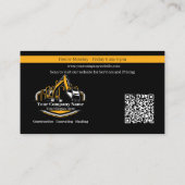 Berufliches Unternehmen für den Bau von Schweranla Visitenkarte (Rückseite)