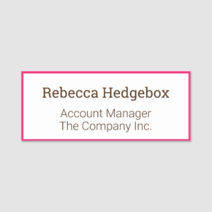 Berufliches Unternehmen für kundenspezifische Mita Namensschild