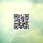 Berufliches Unternehmen QR Code Firmenname Slogan Fensteraufkleber (Blatt 3)