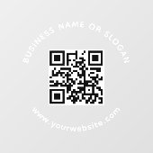 Berufliches Unternehmen QR Code Firmenname Slogan Fensteraufkleber (Blatt)