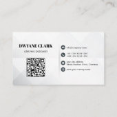 Berufliches Unternehmen | Qr-Code hinzufügen Visitenkarte (Rückseite)