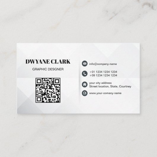 Berufliches Unternehmen | Qr-Code hinzufügen Visitenkarte (Rückseite)