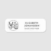 Berufliches Unternehmen Schwarze Logos Namensschild (Vorderseite)