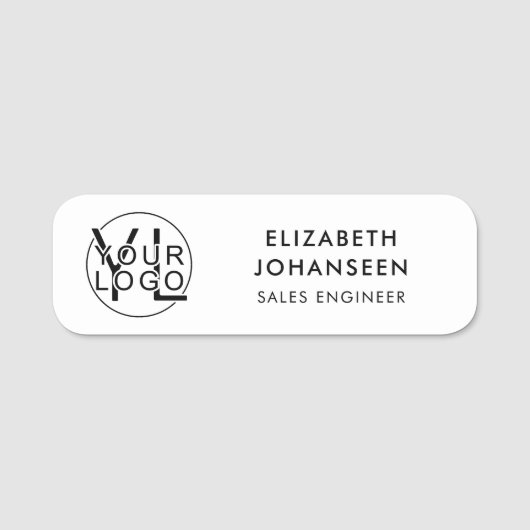 Berufliches Unternehmen Schwarze Logos Namensschild (Vorderseite)