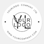Berufliches Unternehmen Schwarze Logos Runder Aufkleber (Vorderseite)