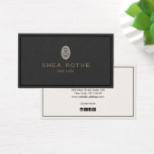 Berufliches Vintages Monogramm Elegantes Schwarz (Schreibtisch)