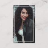 Berufliches Vollständiges Foto Einfache Monogramm Visitenkarte (Vorderseite)